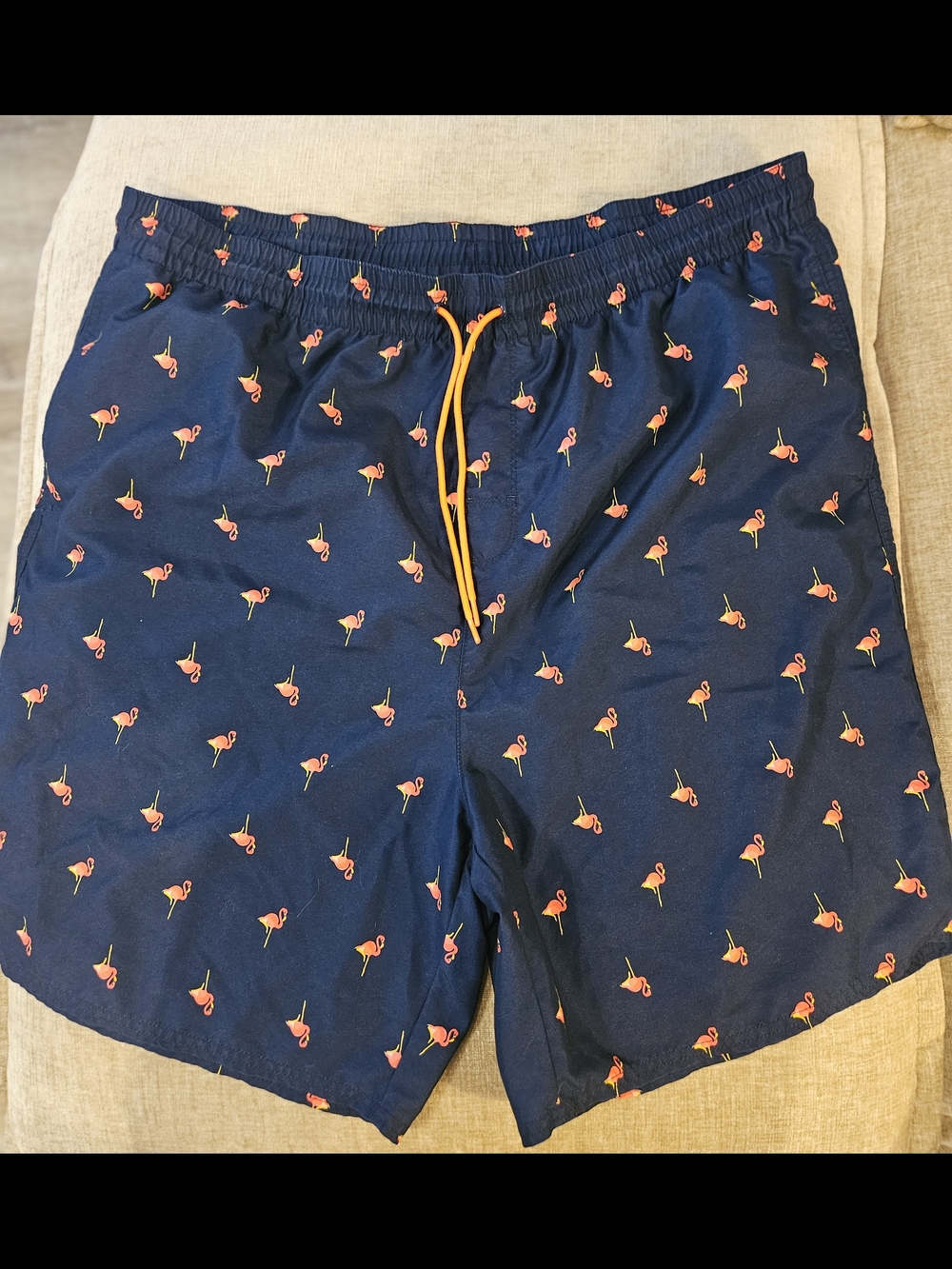 🎉 4 Items/$15 🎉 Old Navy Men's Swim Trunks with Pink Flamingo Print